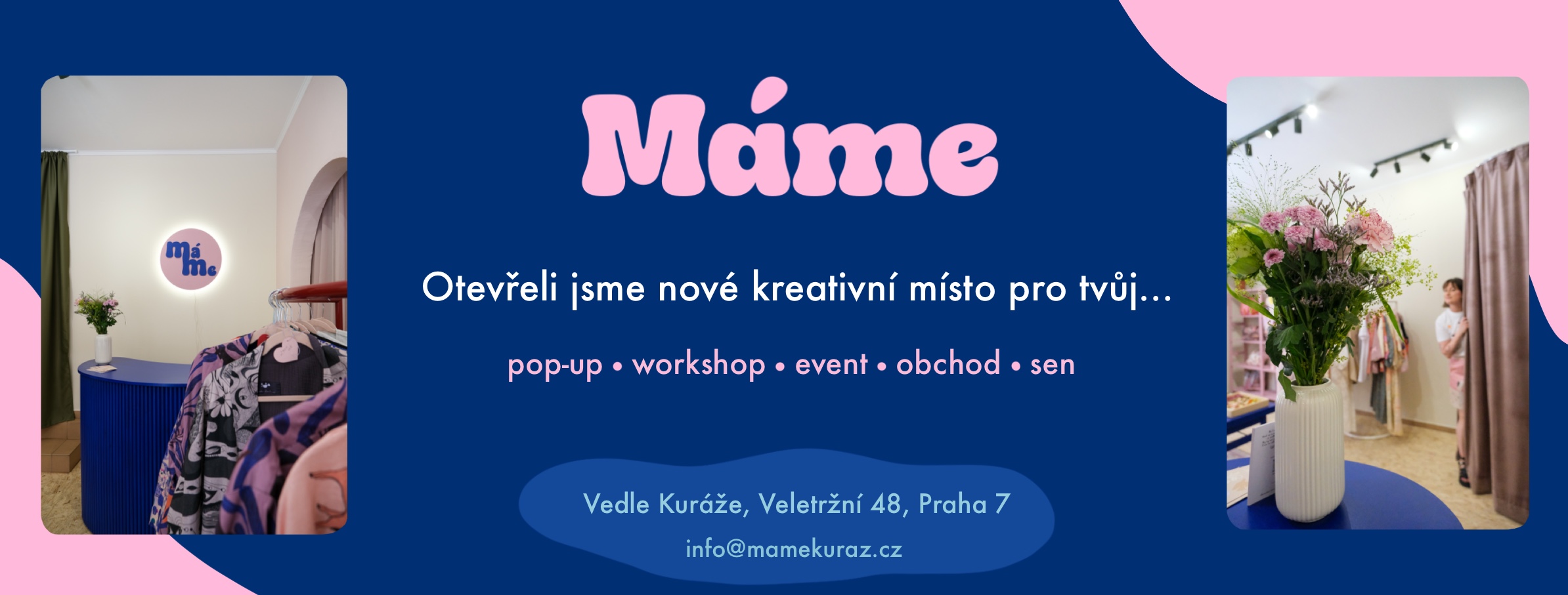 Máme - kreativní místo pro tvůj pop-up, workshop, event