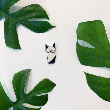 8b origami kočka čb