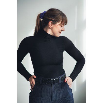 Tričko Minile Roll Long Black