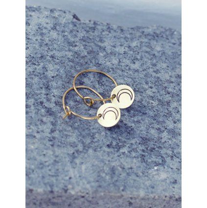 moon round hoop earrings 3