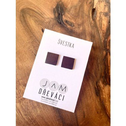 Náušnice JAM Wood Švestka