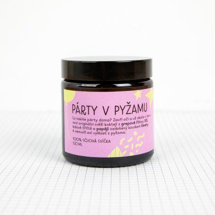Svíčka sojová Kuráž & Aesta Párty v Pyžamu