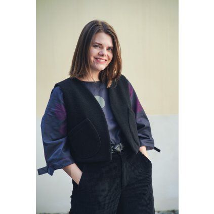 Vesta Minile Crop-top Elegant Merino Black