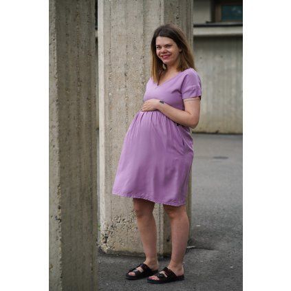Šaty Minile Simple Short Lilac