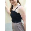 Tílko Minile Crop-top Black