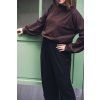 Mikina Minile Fluff Dark Brown