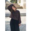 Mikina Minile Fluff Dark Brown