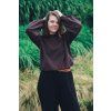 Mikina Minile Fluff Dark Brown