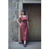 Šaty Minile Cross Tencel Dark Blush