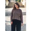 Mikina Minile Crop Mocha Mouse