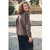 Mikina Minile Crop Mocha Mouse