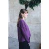 Mikina Minile Crop Plum