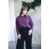 Mikina Minile Crop Plum