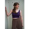 Tílko Minile Crop-top Oboustranné Purple