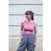 Tílko Minile Crop-top Oboustranné Blush